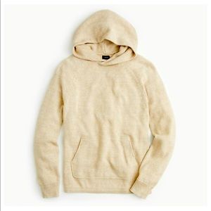 NWT J. Crew Cotton Wool Sweater Hoody Beige Size S